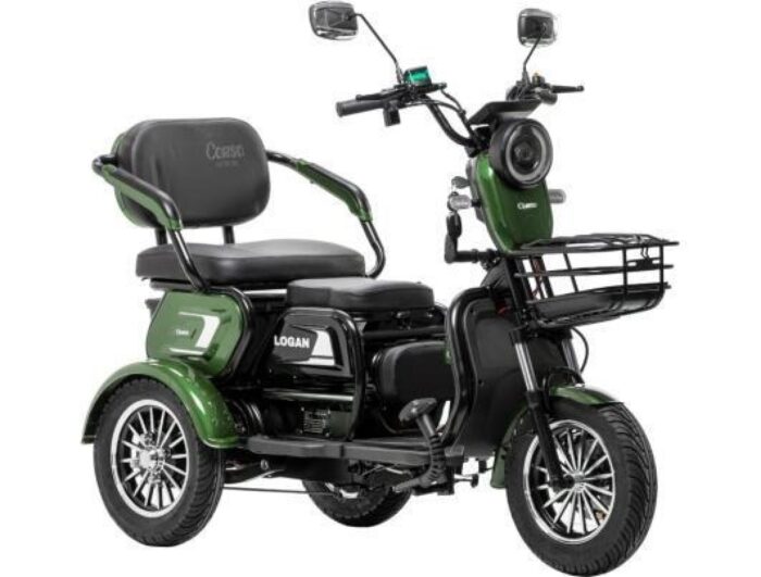 Электроскутер Corso Logan (1200W 72V/23Ah) колеса 300-10, 1 ЯЩИК АККУМ