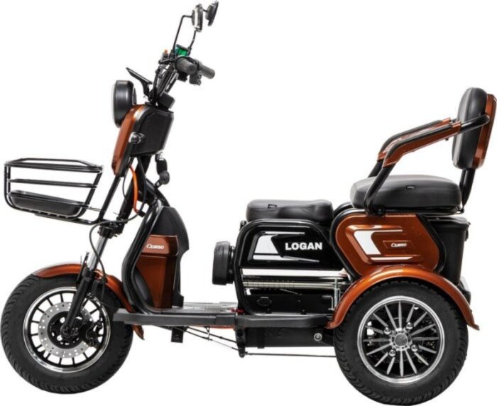 Электроскутер Corso Logan (1200W 72V/23Ah) колеса 300-10, 1 ЯЩИК АККУМ