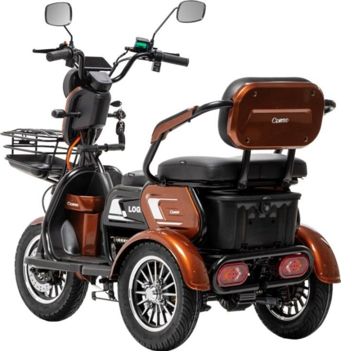 Электроскутер Corso Logan (1200W 72V/23Ah) колеса 300-10, 1 ЯЩИК АККУМ