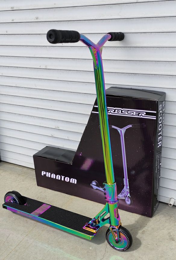 Трюковой самокат Crosser Phantom 120*24 (радужный)