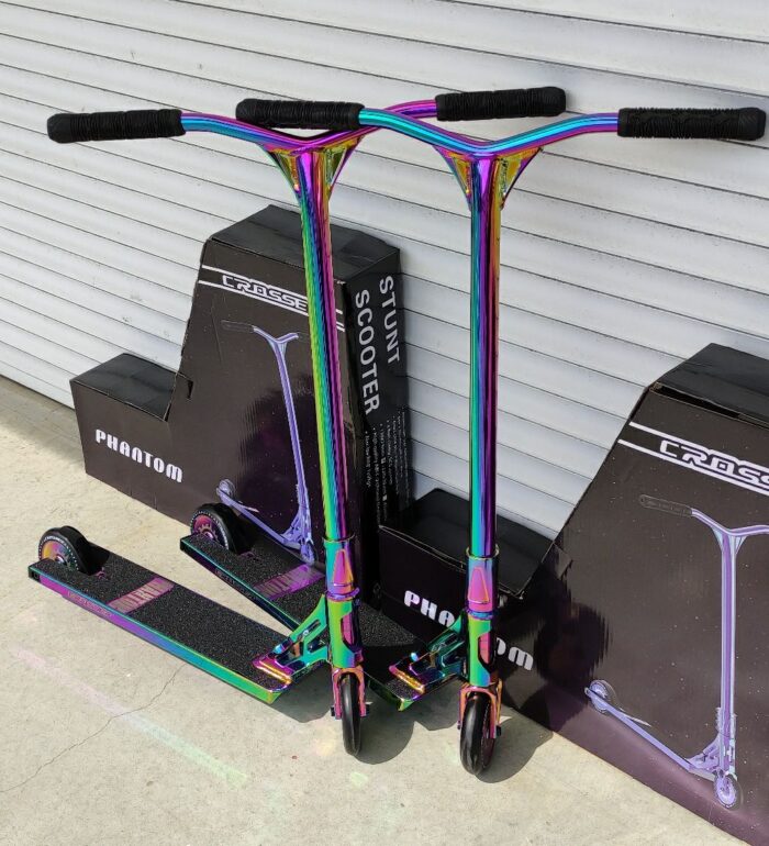 Трюковой самокат Crosser Phantom 120*30 (радужный)