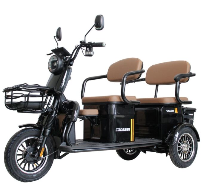 Электротрайк TR-4 VAGON Мотор 1000W, 72V 24Ah (6 АКБ графеновые)