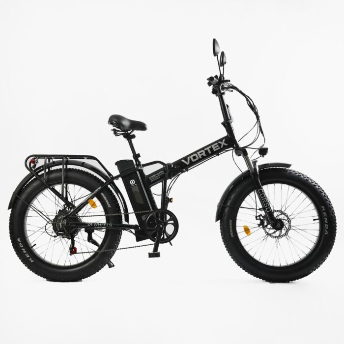 1766325419_6947fcaba5929 Электровелосипед Corso «Vortex» 24" дюймов TX-78950 ЧЕРНЫЙ, рама алюминиевая, двигатель 500W, акум. 48V13Ah литиевый
