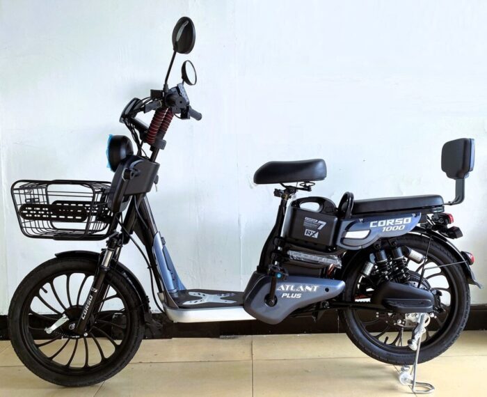 Электровелосипед Corso "Atlant plus" 20" дюймов рама стальная, двигатель 1000W, аккумулятор 60V21AH, корзина