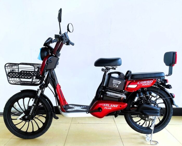 Электровелосипед Corso "Atlant plus" 20" дюймов рама стальная, двигатель 1000W, аккумулятор 60V21AH, корзина