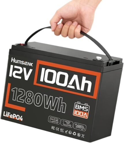 Аккумулятор литий lifepo4 HumsiENK 12v 100ah для автономных систем питания
