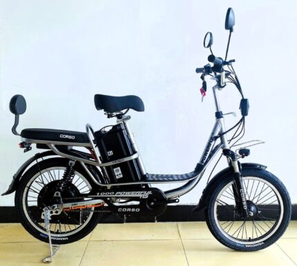 Электровелосипед Corso «Powerfull» 20" дюймов, рама стальная, двигатель 1000W, аккумулятор 60V28AH литиевый + корзина