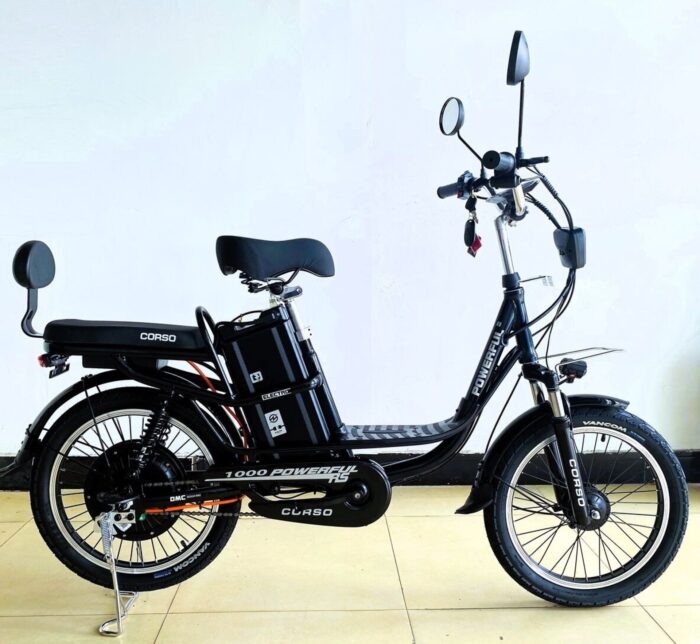 1771696244_6999f07413615 Электровелосипед Corso «Powerfull» 20" дюймов, рама стальная, двигатель 1000W, аккумулятор 60V28AH литиевый + корзина