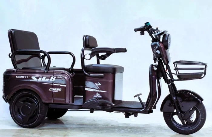 Электрический трицикл Corso "SIG-8 Pro" (двигатель 1200W, аккумулятор графеновый 72V/28Ah)