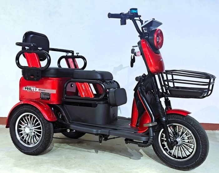 Электрический трицикл Corso Protex Power, двигатель 1200W, акум. 72V/24Ah литий-железно-фосфатный, колеса 300-10, в коробке