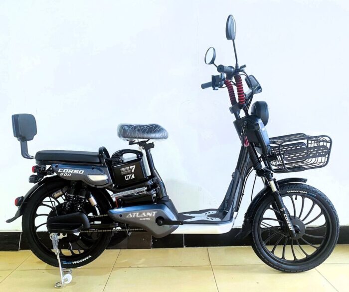 1773832077_69ba878db65e5 Электровелосипед Corso "Atlant" 20" дюймов, рама стальная, двигатель 800W, аккумулятор 48V20AH, корзина, в коробке