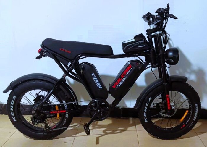 Электрофетбайк Corso «Vulcan» 20" дюймов, рама стальная, двигатель 1200W, 2 аккумулятора 2х48V18AH