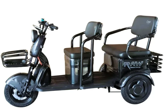 Электрический трицикл Corso «RAW Pro», двигатель 1200W, аккумулятор 72V/24Ah литий-железно-фосфатный, колеса 300-10, в коробке