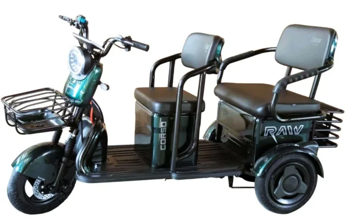 Электрический трицикл Corso «RAW Pro», двигатель 1200W, аккумулятор 72V/24Ah литий-железно-фосфатный, колеса 300-10, в коробке