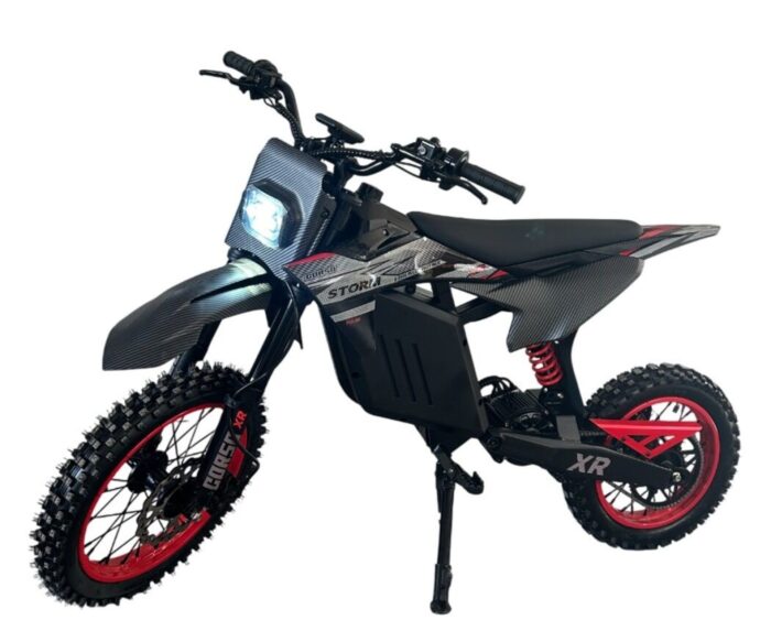 1775589015_69d55697ad9a6 Диртбайк электрический Corso Storm E-2000 Pulse, рама стальная, двигатель 2000W, аккумулятор литиевый 48V20.8AH, в коробке
