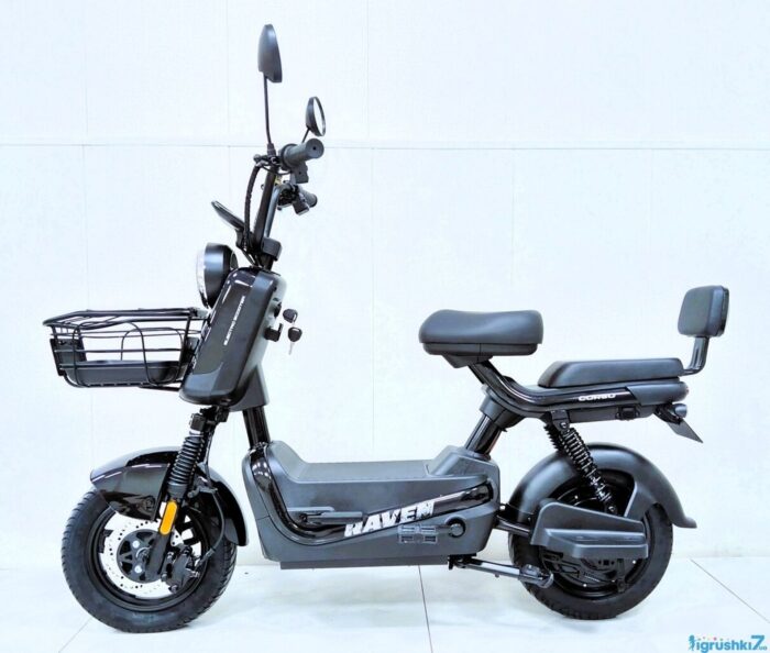 1775589416_69d558281f702 Электрический мопед Corso "Raven" двигатель 800W, аккумулятор 60V/20Ah, в коробке