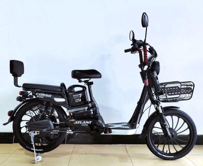 Электровелосипед Corso "Atlant" 20" дюймов, рама стальная, двигатель 800W, аккумулятор 48V20AH, корзина, в коробке